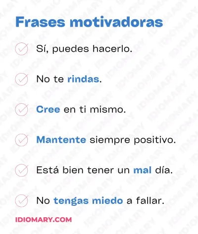 Frases motivadoras en inglés